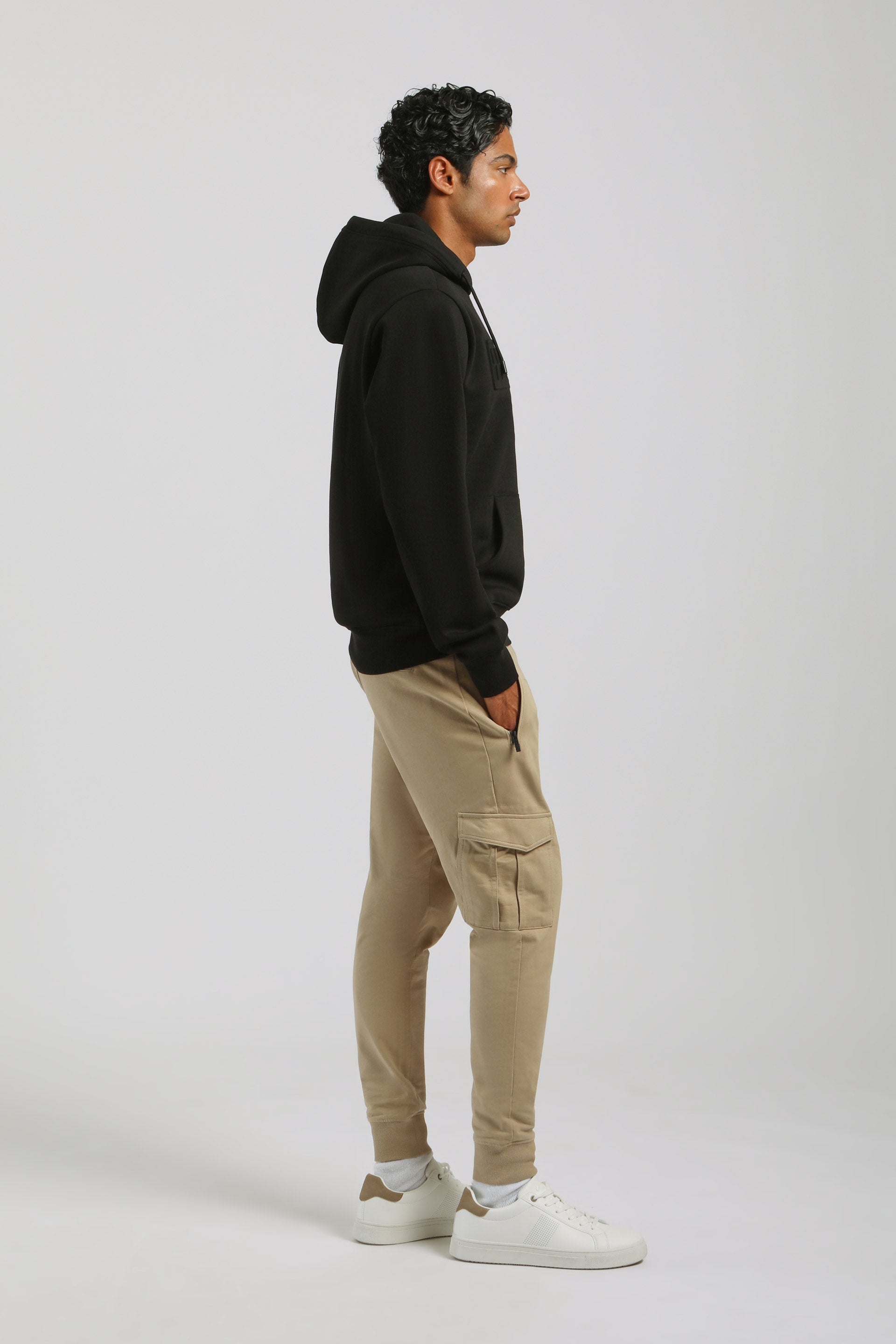 Jogger cargo in felpa|Colore:Sabbia