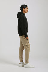Jogger cargo in felpa|Colore:Sabbia