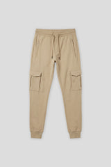 Jogger cargo in felpa|Colore:Sabbia