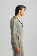 Felpa zip con cappuccio|Colore:Cammello