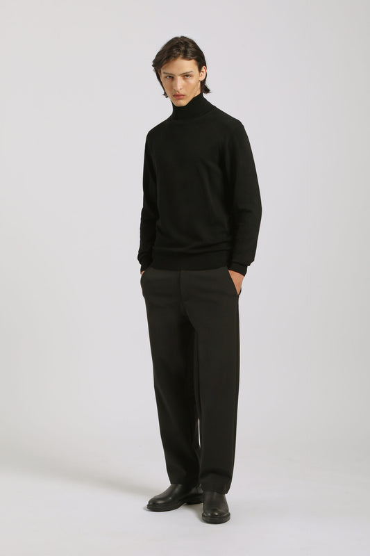 Pantaloni chino in tessuto tecnico|Colore:Nero
