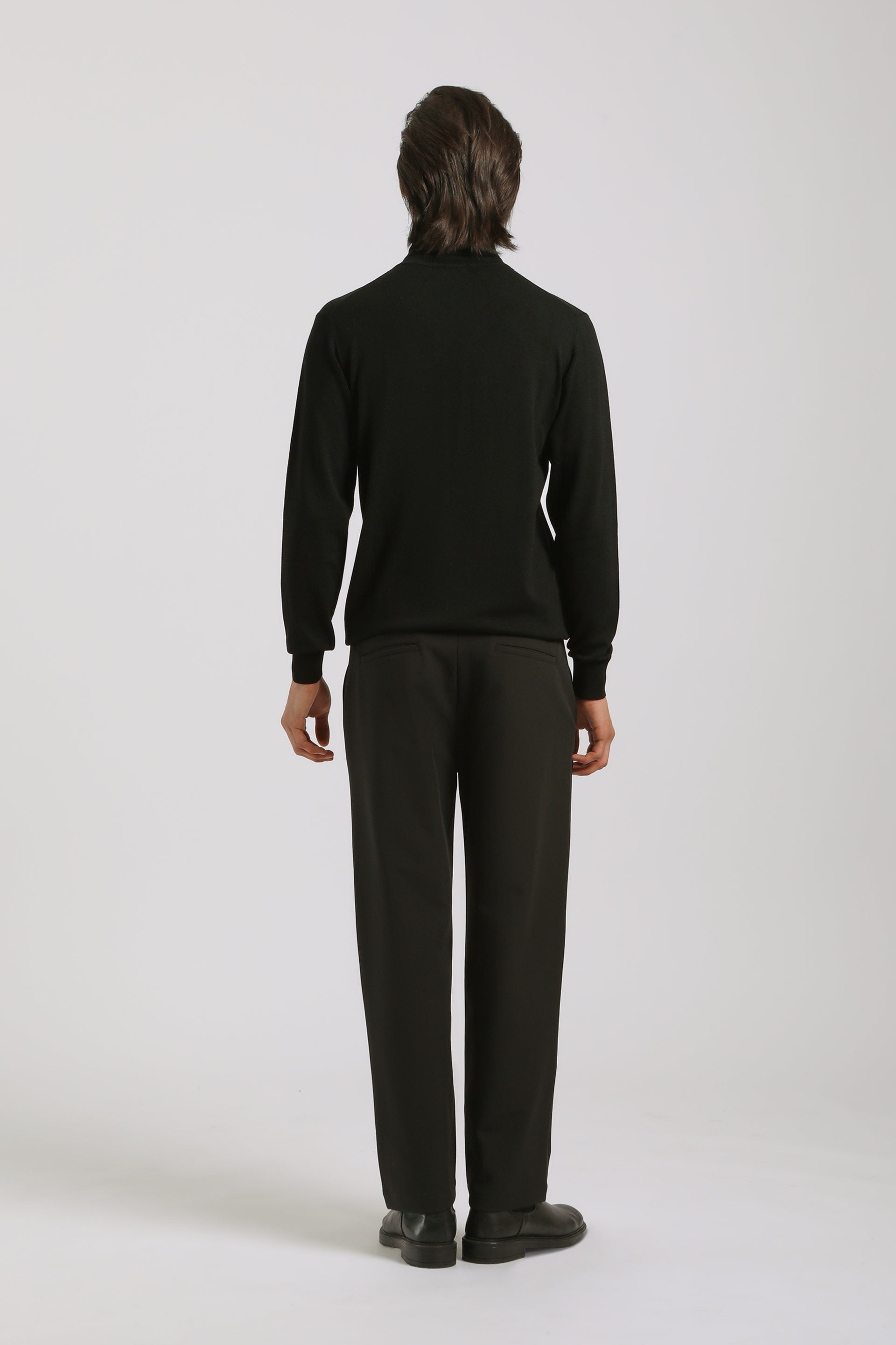 Pantaloni chino in tessuto tecnico|Colore:Nero