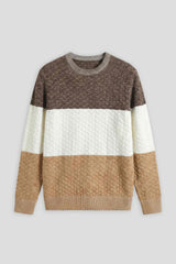 Maglia girocollo colorblock|Colore:Moro