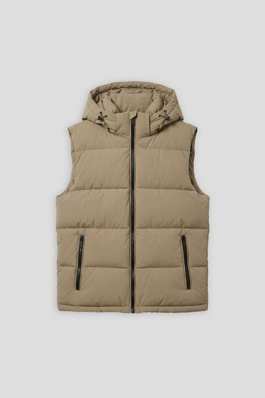 Smanicato imbottito con cappuccio|Colore:Sabbia