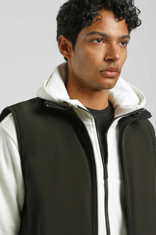 Smanicato con collo lupetto|Colore:Nero