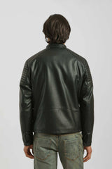 Giubbotto biker effetto pelle|Colore:Nero