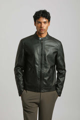 Giubbotto biker effetto pelle|Colore:Nero