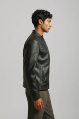 Giubbotto biker effetto pelle|Colore:Nero