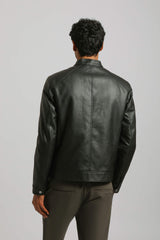 Giubbotto biker effetto pelle|Colore:Nero