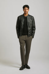 Giubbotto biker effetto pelle|Colore:Nero