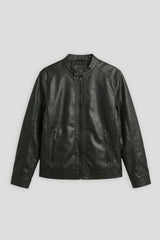 Giubbotto biker effetto pelle|Colore:Nero