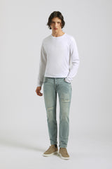 Jeans skinny fit con strappi|Colore:Jeans