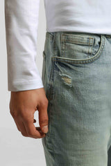 Jeans skinny fit con strappi|Colore:Jeans