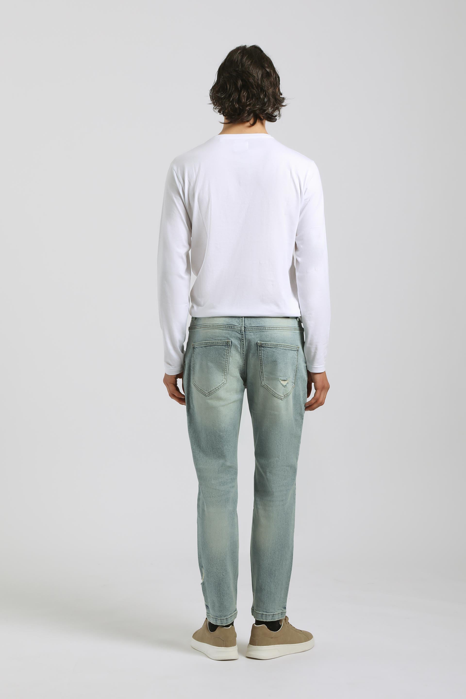 Jeans skinny fit con strappi|Colore:Jeans
