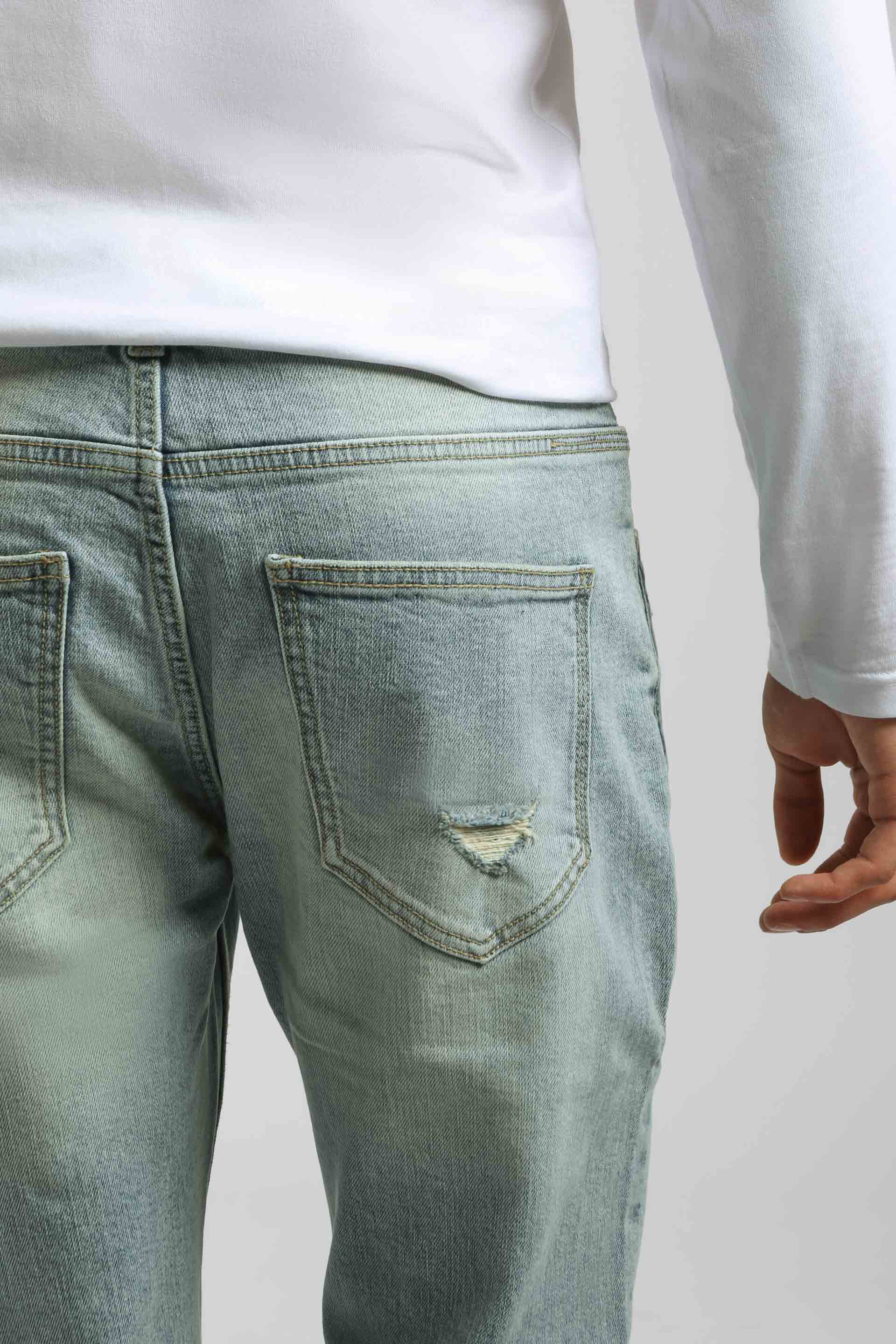 Jeans skinny fit con strappi|Colore:Jeans