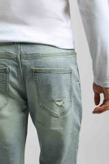 Jeans skinny fit con strappi|Colore:Jeans