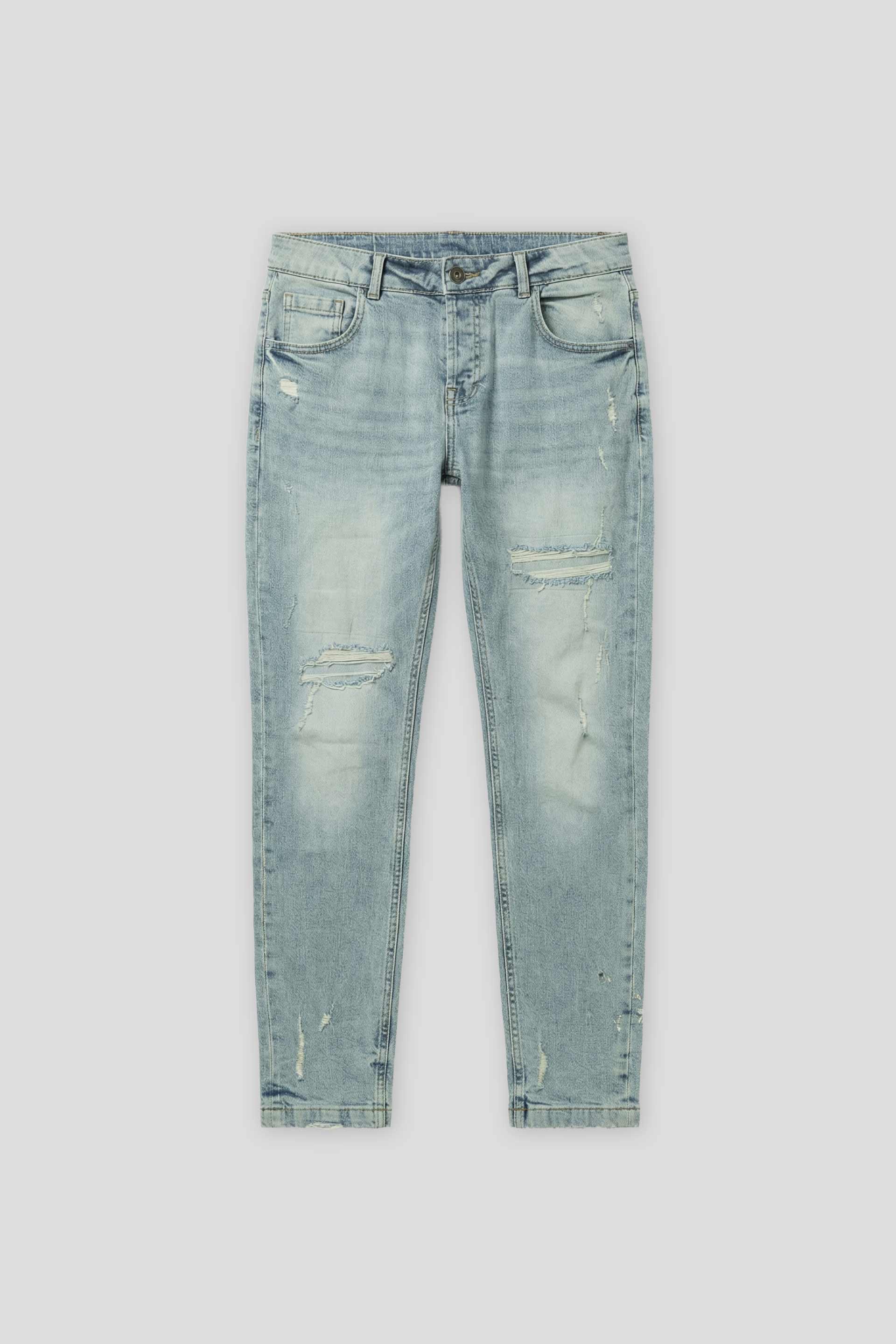 Jeans skinny fit con strappi|Colore:Jeans