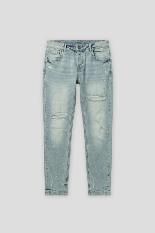 Jeans skinny fit con strappi|Colore:Jeans