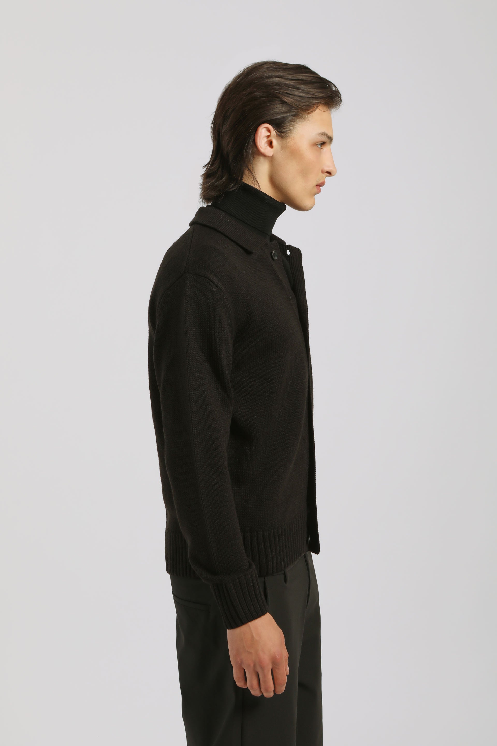 Cardigan con bottoni|Colore:Nero