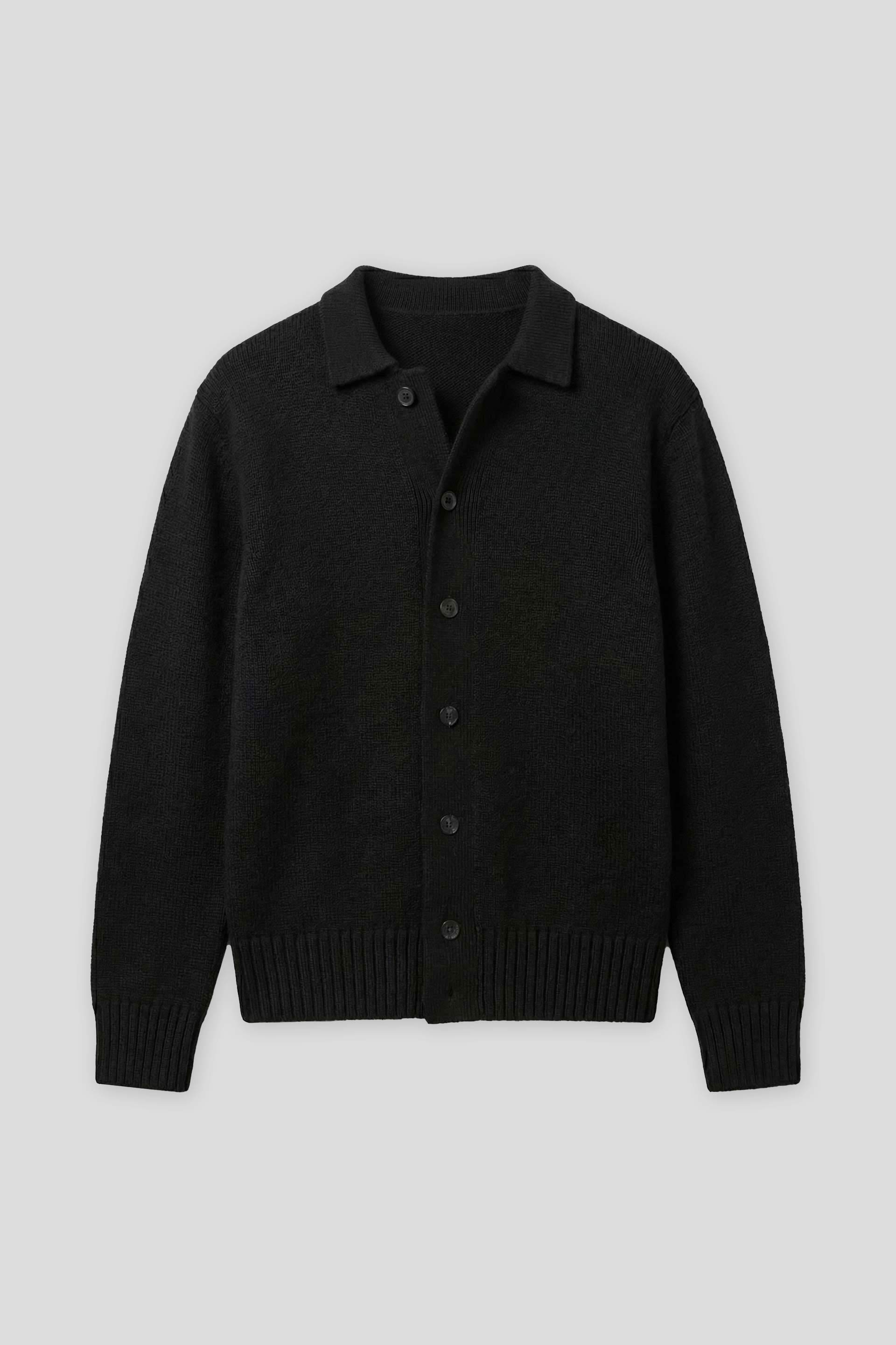 Cardigan con bottoni|Colore:Nero