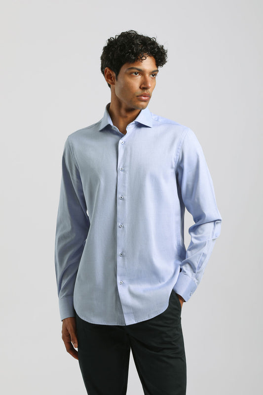 Camicia tinta unita 100% cotone|Colore:Acquamarina