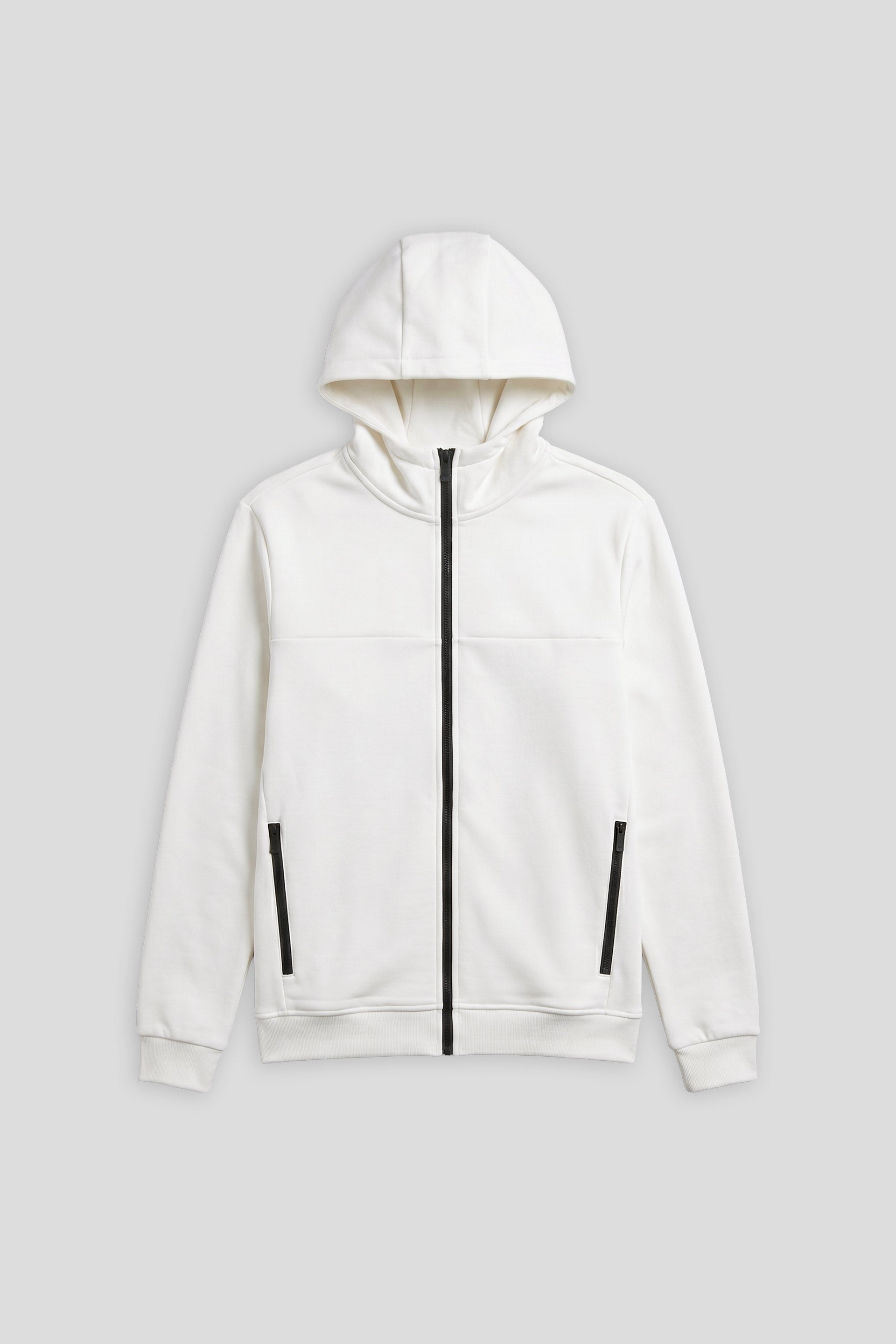 Felpa zip con cappuccio|Colore:Off white