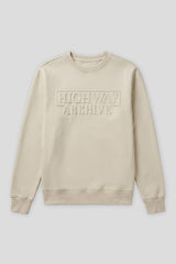 Felpa girocollo con stampa|Colore:Beige chiaro