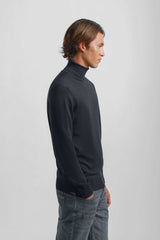 Maglia collo alto in misto viscosa|Colore:Blue