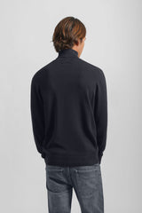 Maglia collo alto in misto viscosa|Colore:Blue