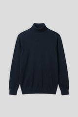 Maglia collo alto in misto viscosa|Colore:Blue