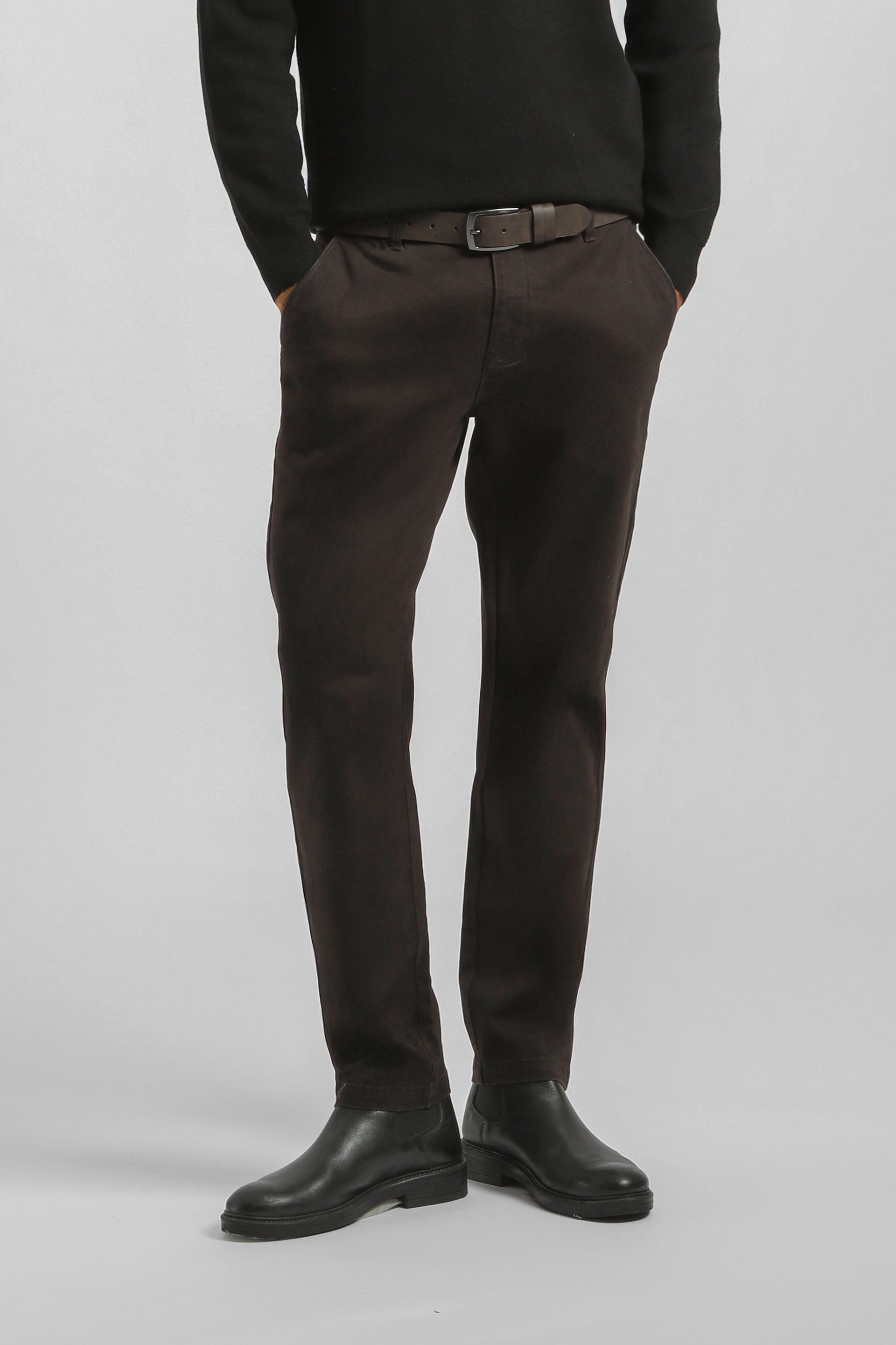 Pantaloni chino in cotone|Colore:Moro