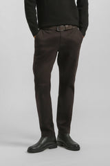 Pantaloni chino in cotone|Colore:Moro
