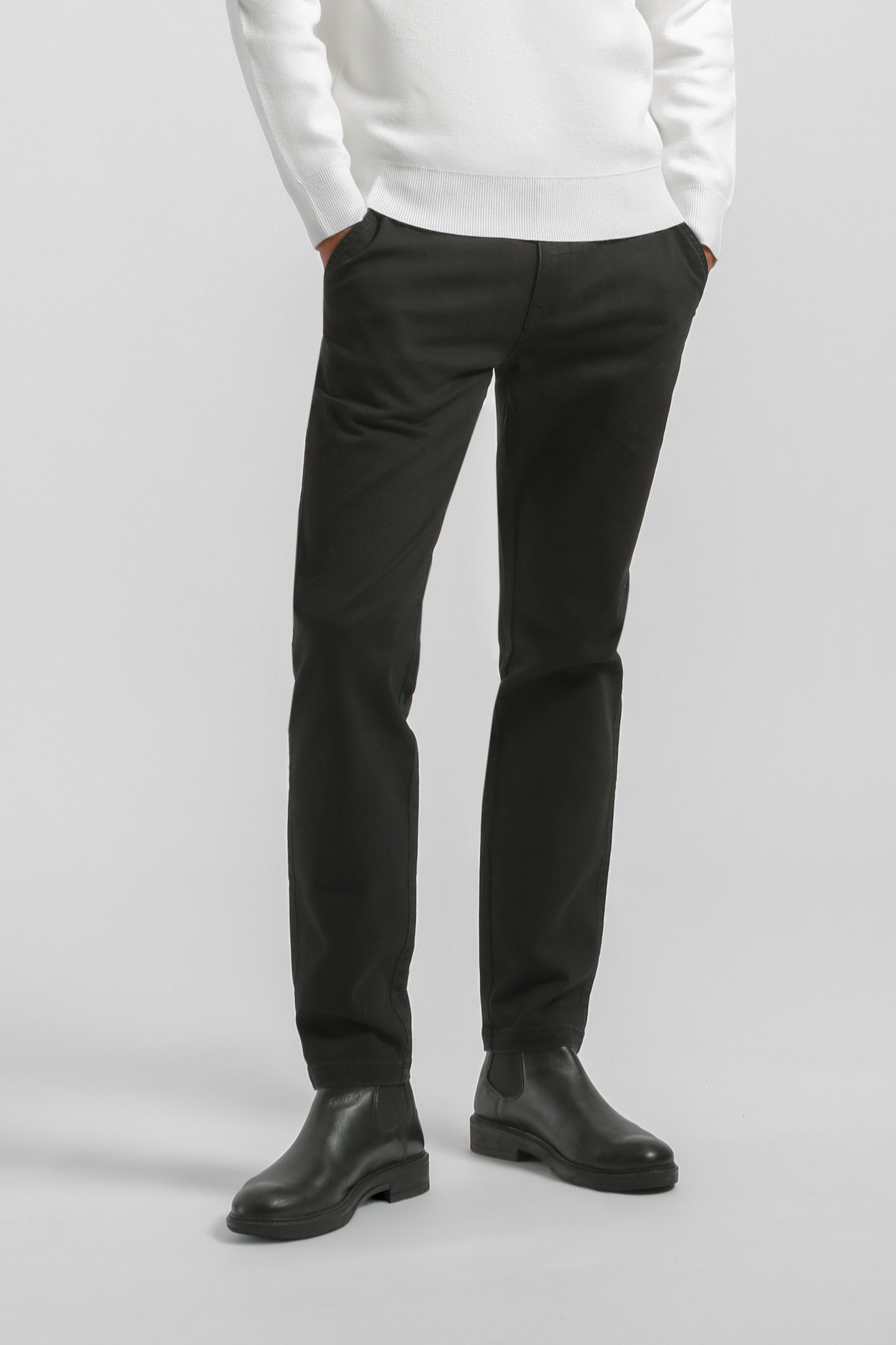 Pantaloni chino in cotone|Colore:Nero