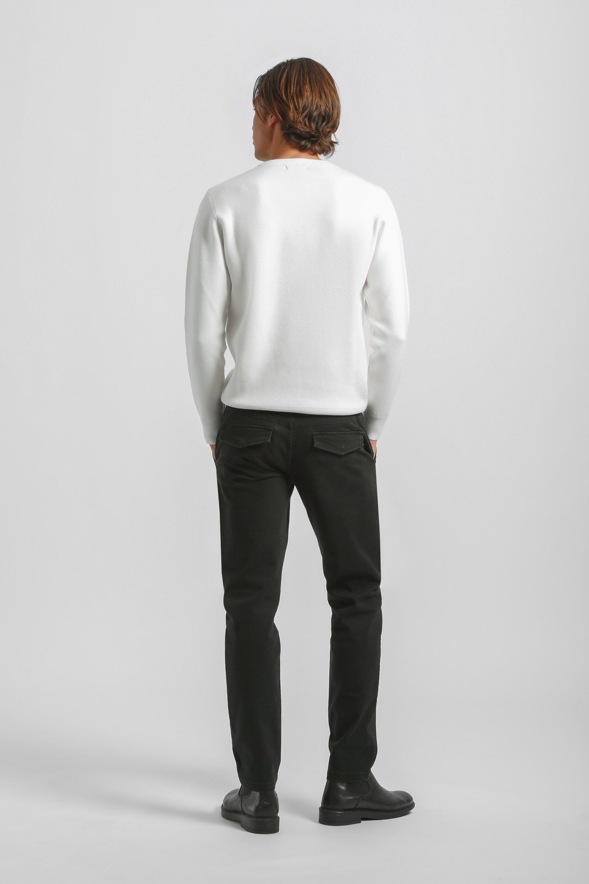 Pantaloni chino in cotone|Colore:Nero