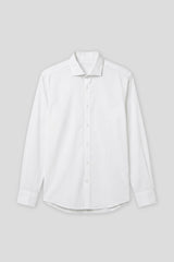 Camicia tinta unita in cotone|Colore:Bianco