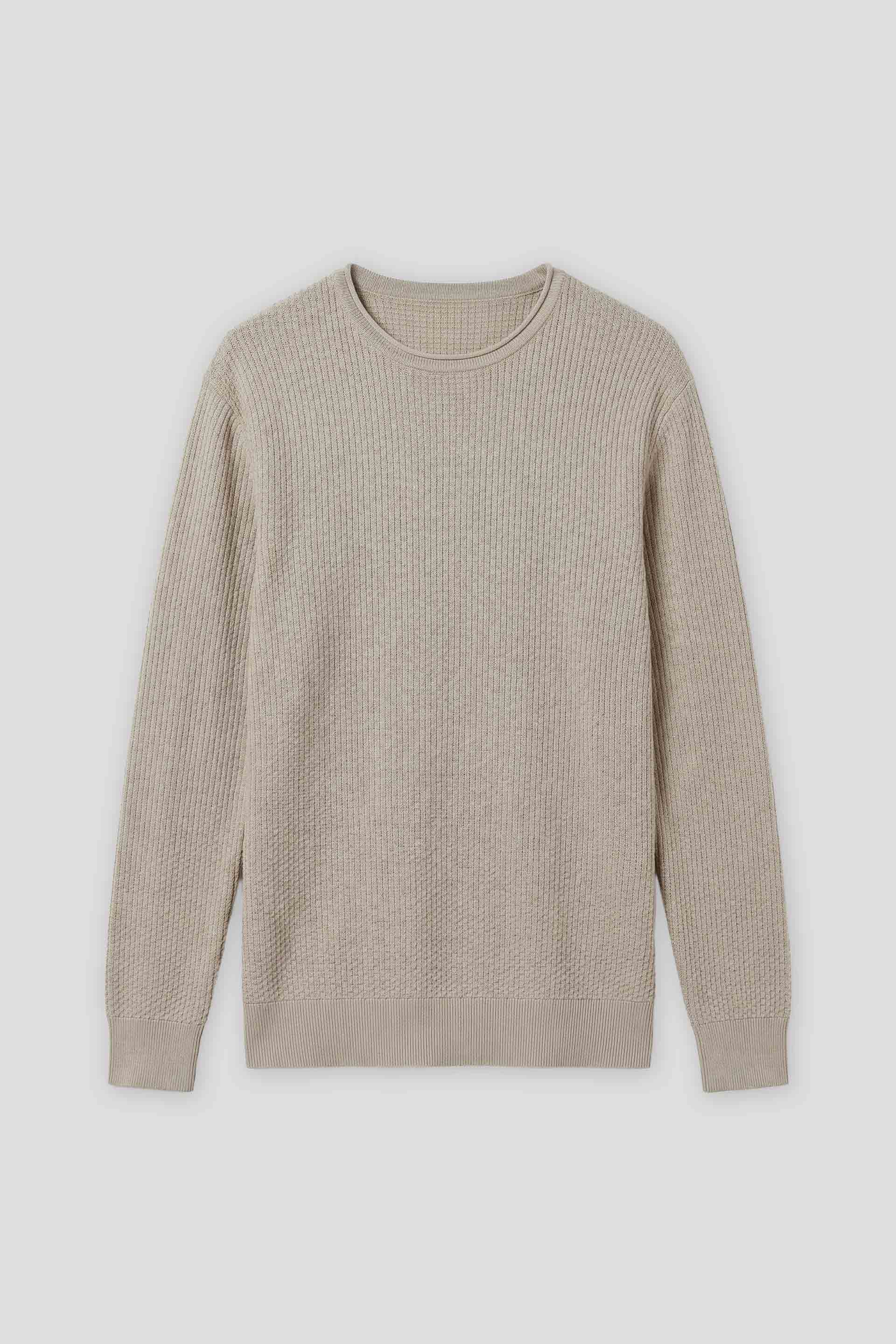 Maglia girocollo in viscosa|Colore:Beige