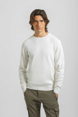 Maglia girocollo strutturata|Colore:Off white
