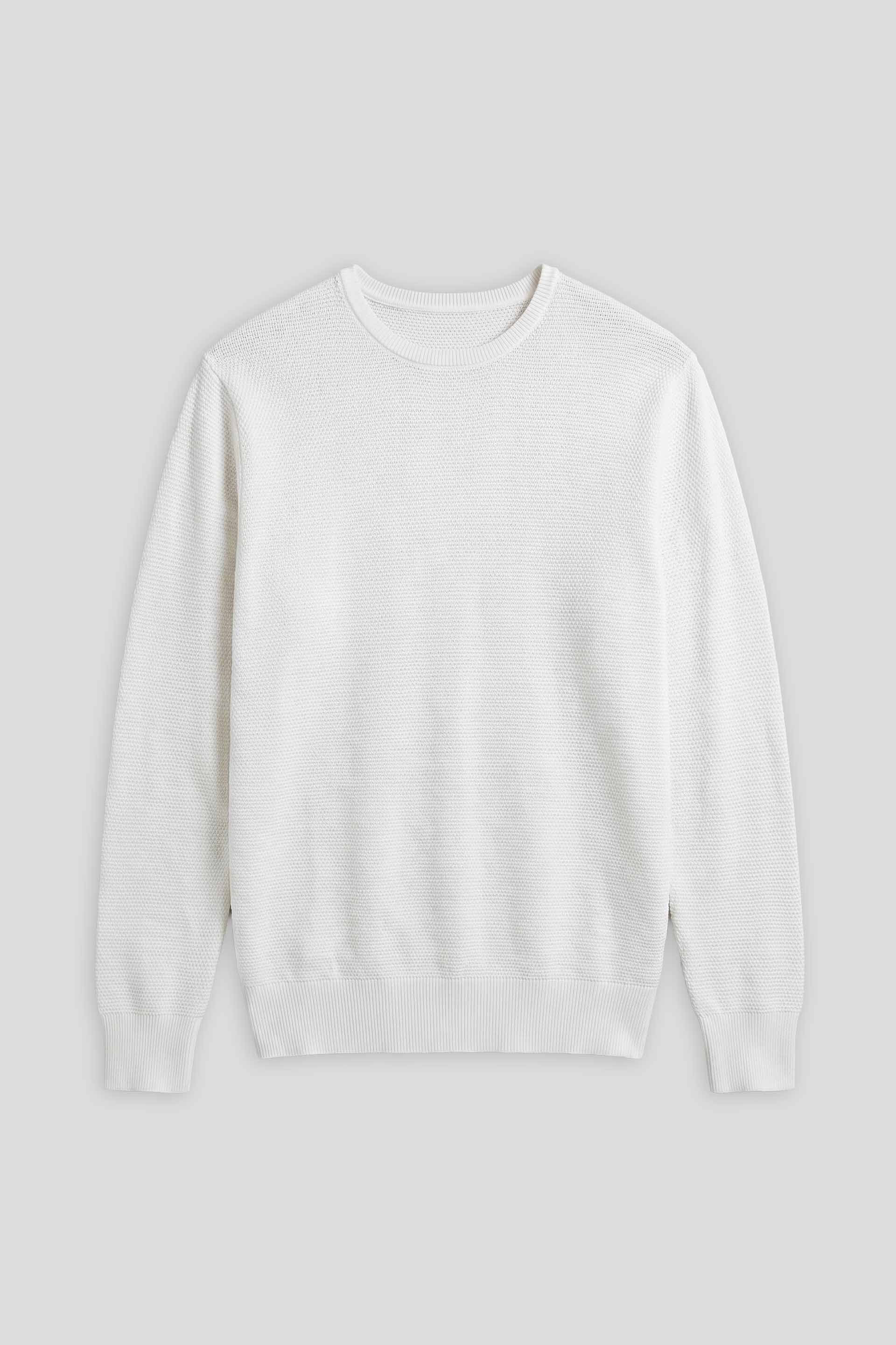 Maglia girocollo strutturata|Colore:Off white