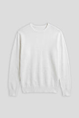 Maglia girocollo strutturata|Colore:Off white