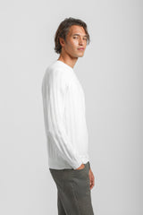 Maglia girocollo strutturata|Colore:Off white