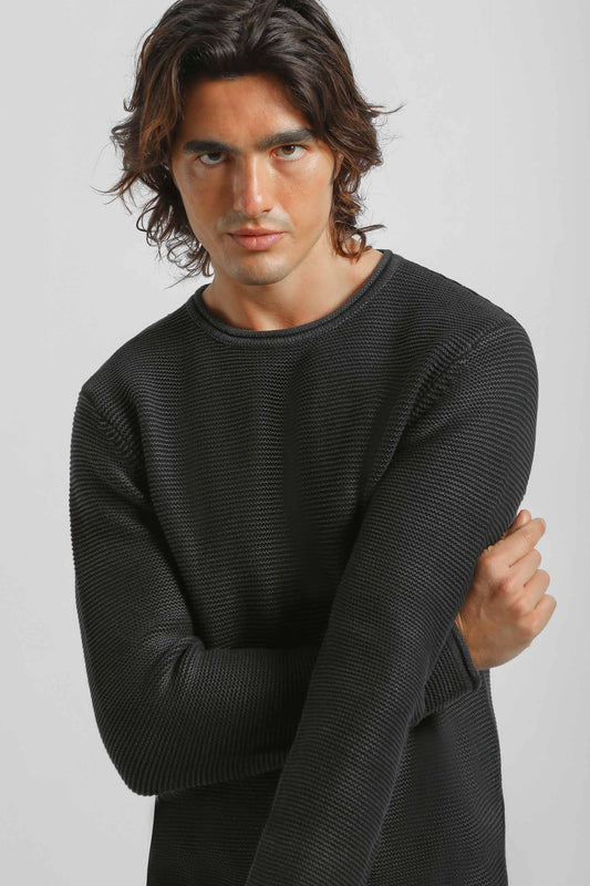 Maglia girocollo 100% cotone|Colore:Nero