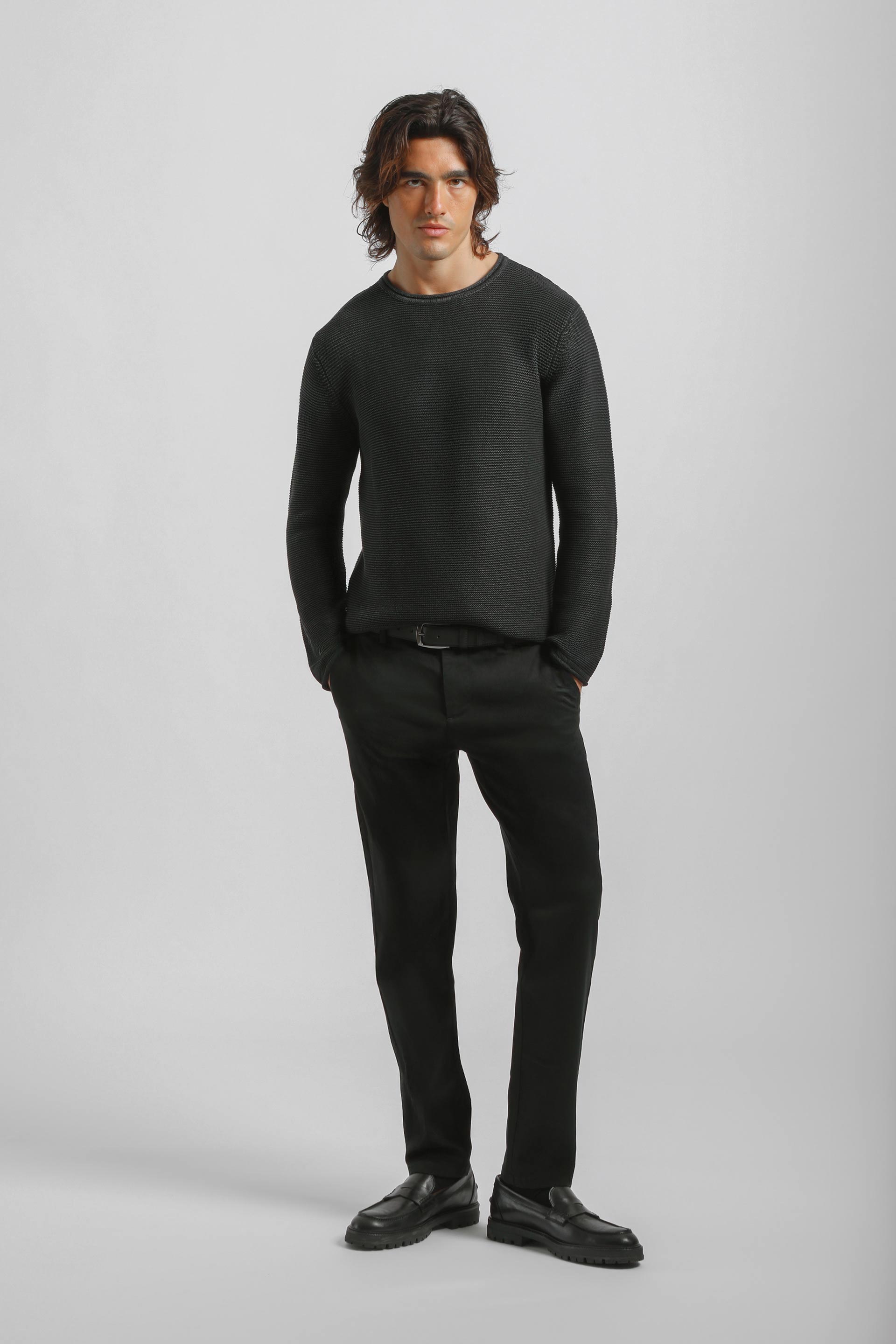 Maglia girocollo 100% cotone|Colore:Nero