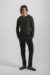 Maglia girocollo 100% cotone|Colore:Nero