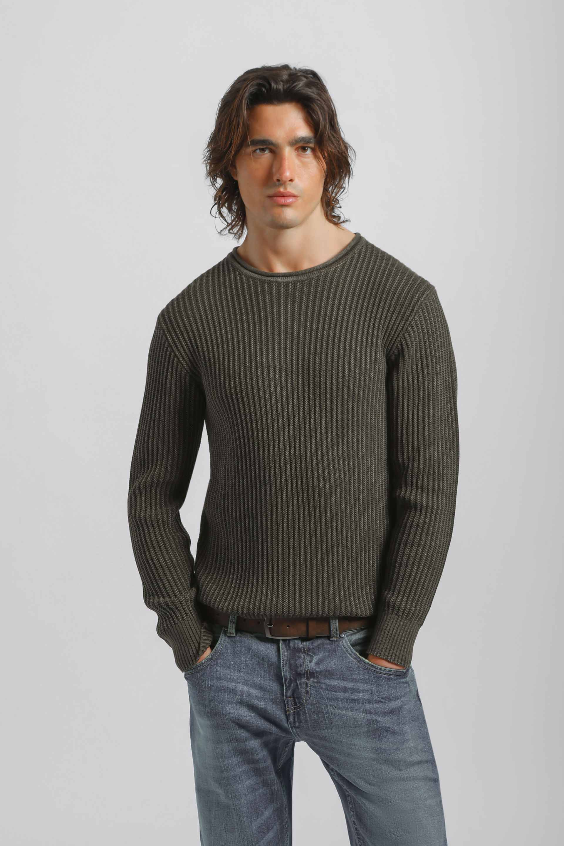Maglia girocollo 100% cotone|Colore:Verde