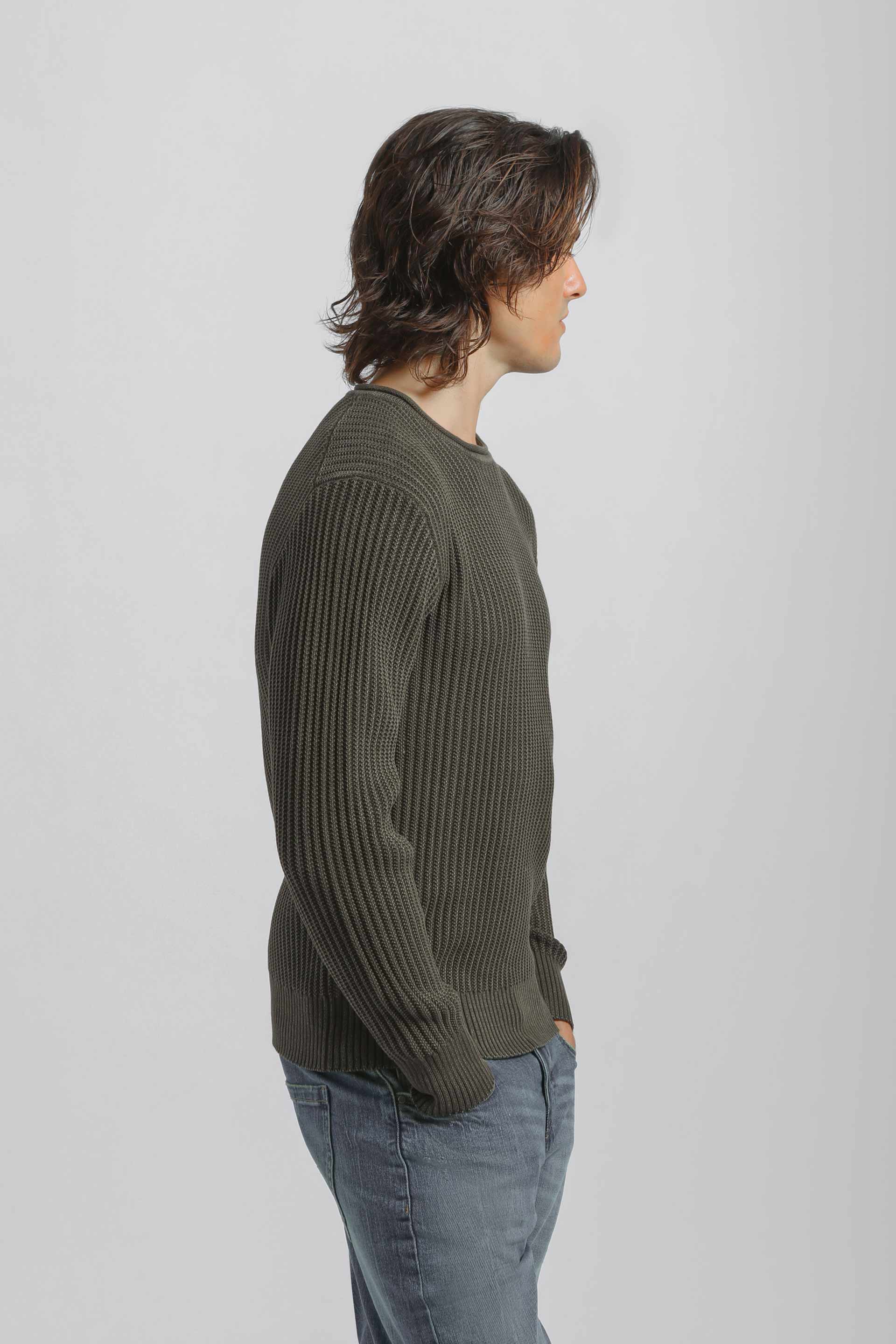 Maglia girocollo 100% cotone|Colore:Verde
