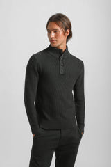 Lupetto con bottoni 100% cotone|Colore:Nero