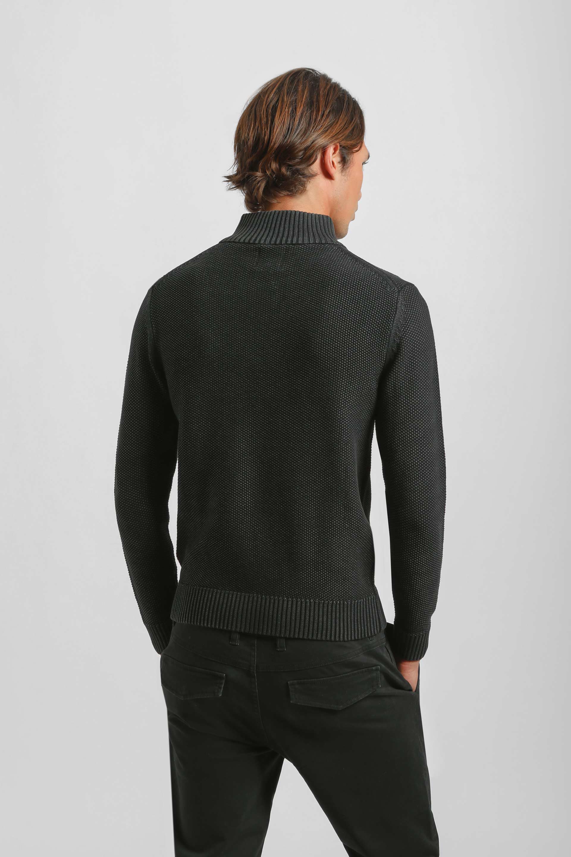 Lupetto con bottoni 100% cotone|Colore:Nero