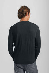 Maglia girocollo strutturata|Colore:Blue