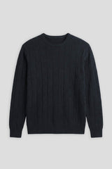 Maglia girocollo strutturata|Colore:Blue