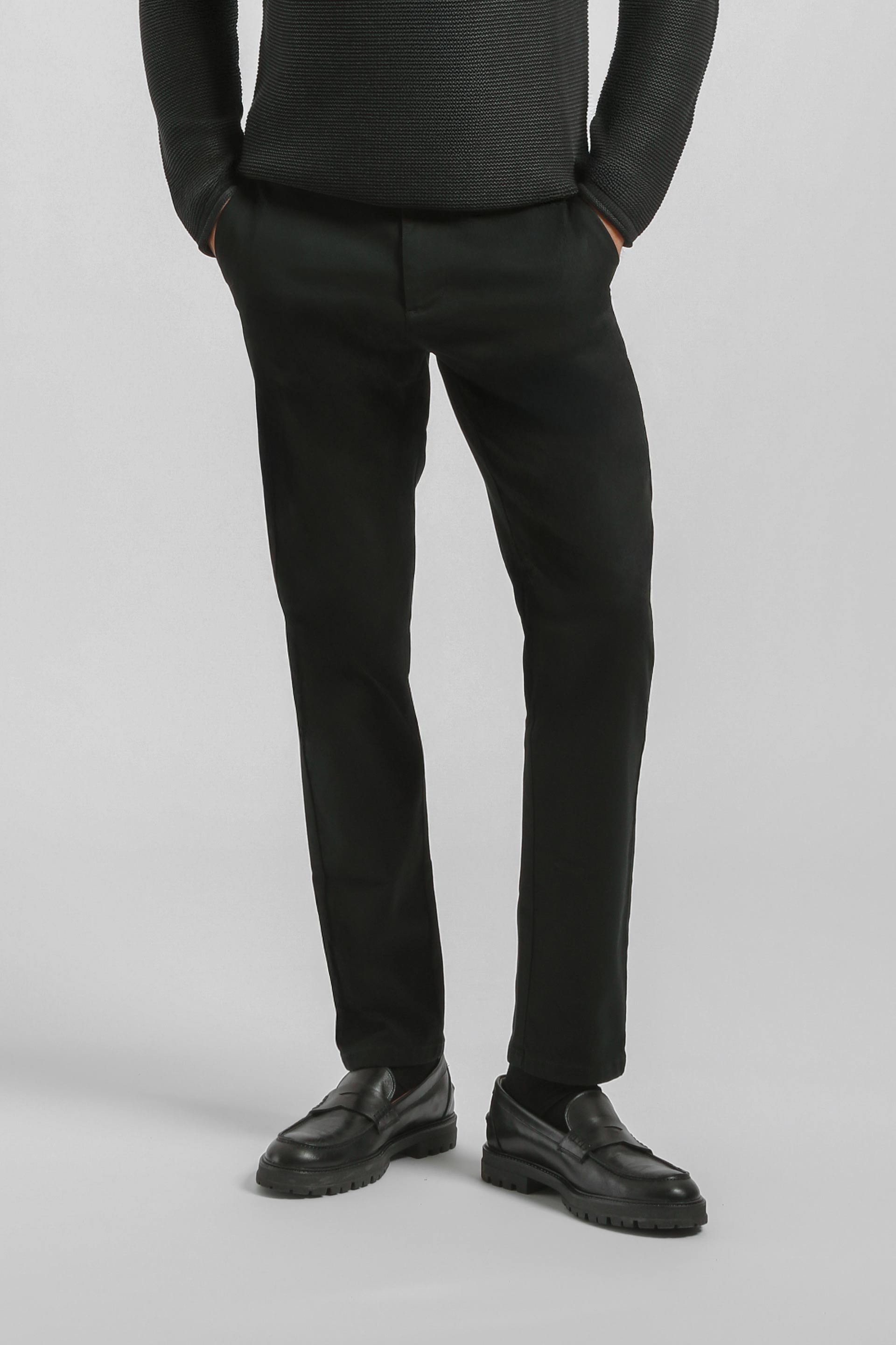 Pantaloni chino misto cotone|Colore:Nero